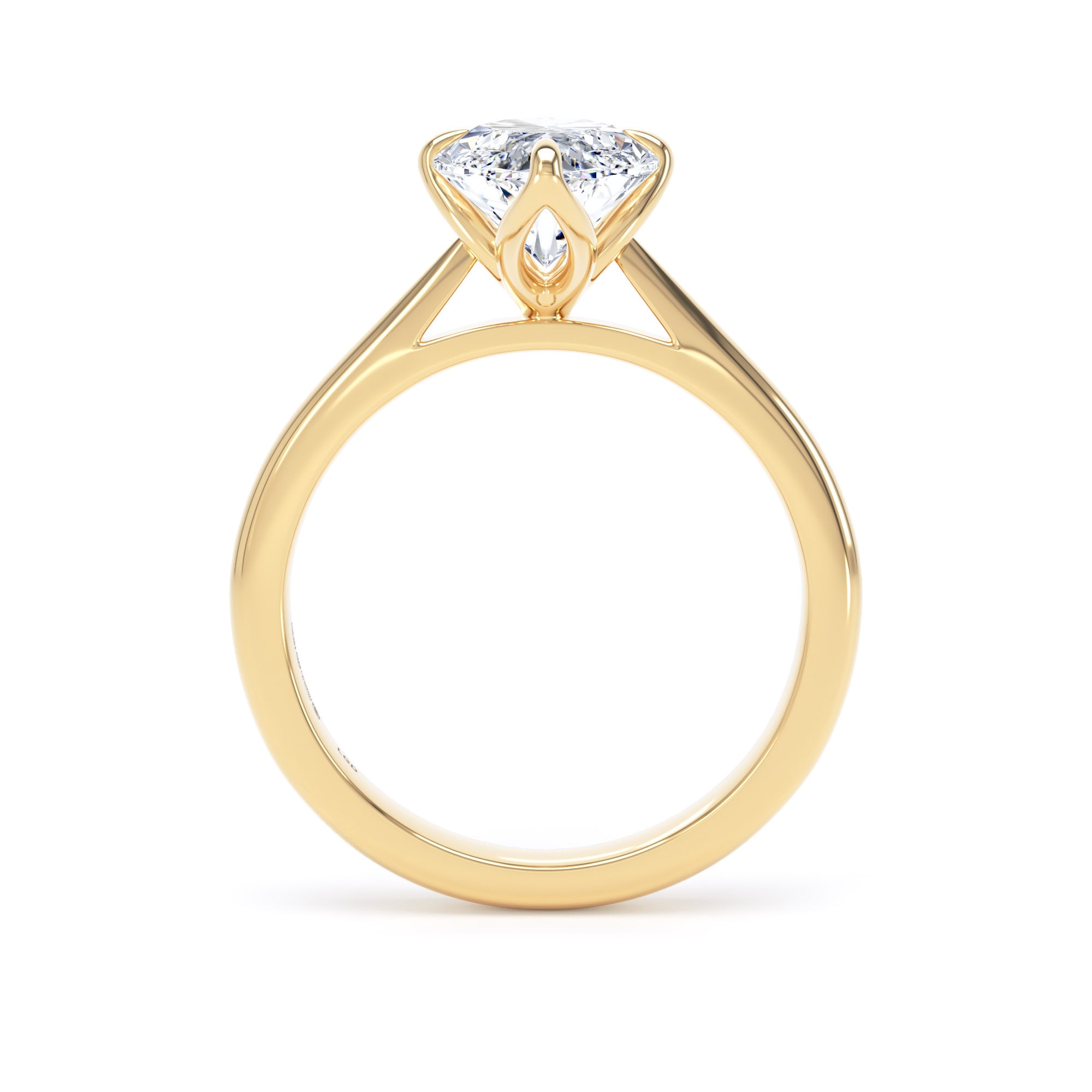 Goldsmiths 18ct Yellow Gold 3.00cttw Marquise Cut Lab Grown Diamond Solitaire Engagement Ring