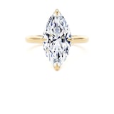 Goldsmiths 18ct Yellow Gold 5.00cttw Marquise Cut Lab Grown Diamond Solitaire Engagement Ring - Ring Size K