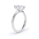 Goldsmiths 18ct White Gold 2.00cttw Marquise Cut Lab Grown Diamond Solitaire Engagement Ring - Ring Size F.5