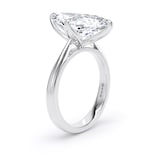 Goldsmiths 18ct White Gold 5.00cttw Marquise Cut Lab Grown Diamond Solitaire Engagement Ring - Ring Size G.5