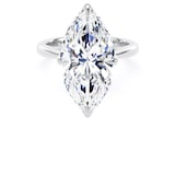 Goldsmiths 18ct White Gold 7.00cttw Marquise Cut Lab Grown Diamond Solitaire Engagement Ring - Ring Size S.5