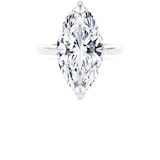 Goldsmiths 18ct White Gold 7.00cttw Marquise Cut Lab Grown Diamond Solitaire Engagement Ring - Ring Size S.5