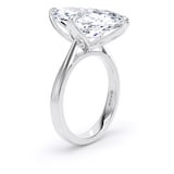 Goldsmiths 18ct White Gold 7.00cttw Marquise Cut Lab Grown Diamond Solitaire Engagement Ring - Ring Size S.5