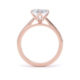 Goldsmiths 18ct Rose Gold 3.00cttw Marquise Cut Lab Grown Diamond Solitaire Engagement Ring - Ring Size F