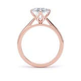 Goldsmiths 18ct Rose Gold 4.00cttw Marquise Cut Lab Grown Diamond Solitaire Engagement Ring - Ring Size F.5
