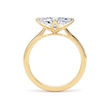Goldsmiths 18ct Yellow Gold East-West 1.50cttw Marquise Cut Lab Grown Diamond Solitaire Engagement Ring - Ring Size Y.5