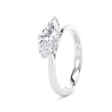 Goldsmiths 18ct White Gold East-West 1.50cttw Marquise Cut Lab Grown Diamond Solitaire Engagement Ring - Ring Size J