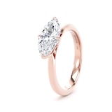 Goldsmiths 18ct Rose Gold East-West 1.50cttw Marquise Cut Lab Grown Diamond Solitaire Engagement Ring - Ring Size L