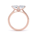 Goldsmiths 18ct Rose Gold East-West 2.00cttw Marquise Cut Lab Grown Diamond Solitaire Engagement Ring - Ring Size K