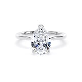 Goldsmiths Platinum 2.00cttw Pear Cut Lab Grown Diamond Solitaire Engagement Ring - Ring Size H