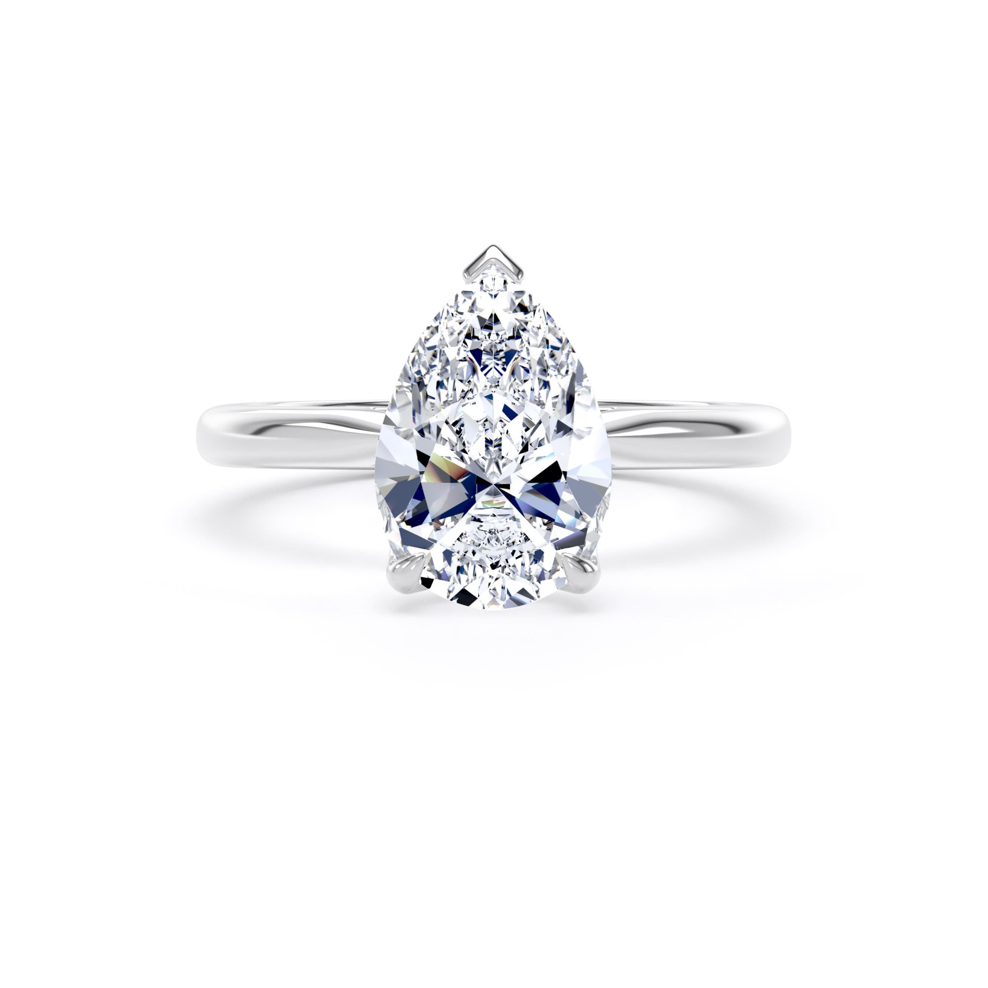 Goldsmiths Platinum 2.00cttw Pear Cut Lab Grown Diamond Solitaire Engagement Ring - Ring Size Z Goldsmiths Platinum 2.00cttw Pear Cut Lab Grown Diamond Solitaire Engagement Ring - Ring Size Z