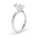 Goldsmiths Platinum 2.00cttw Pear Cut Lab Grown Diamond Solitaire Engagement Ring - Ring Size H