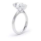 Goldsmiths Platinum 4.00cttw Pear Cut Lab Grown Diamond Solitaire Engagement Ring - Ring Size S