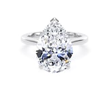 Goldsmiths Platinum 5.00cttw Pear Cut Lab Grown Diamond Solitaire Engagement Ring - Ring Size H