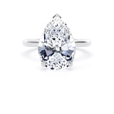 Goldsmiths Platinum 5.00cttw Pear Cut Lab Grown Diamond Solitaire Engagement Ring - Ring Size H