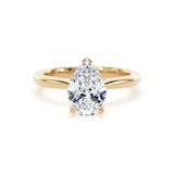 Goldsmiths 18ct Yellow Gold 1.50cttw Pear Cut Lab Grown Diamond Solitaire Engagement Ring - Ring Size U.5