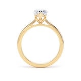 Goldsmiths 18ct Yellow Gold 1.50cttw Pear Cut Lab Grown Diamond Solitaire Engagement Ring - Ring Size U.5