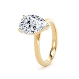 Goldsmiths 18ct Yellow Gold 3.00cttw Pear Cut Lab Grown Diamond Solitaire Engagement Ring - Ring Size T