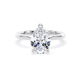 Goldsmiths 18ct White Gold 2.00cttw Pear Cut Lab Grown Diamond Solitaire Engagement Ring - Ring Size S.5