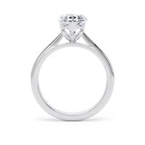 Goldsmiths 18ct White Gold 2.00cttw Pear Cut Lab Grown Diamond Solitaire Engagement Ring - Ring Size S.5