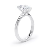 Goldsmiths 18ct White Gold 2.00cttw Pear Cut Lab Grown Diamond Solitaire Engagement Ring - Ring Size S.5