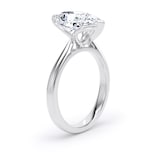 Goldsmiths 18ct White Gold 3.00cttw Pear Cut Lab Grown Diamond Solitaire Engagement Ring - Ring Size R.5