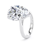 Goldsmiths 18ct White Gold 7.00cttw Pear Cut Lab Grown Diamond Solitaire Engagement Ring - Ring Size R.5