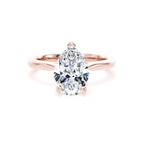 Goldsmiths 18ct Rose Gold 2.00cttw Pear Cut Lab Grown Diamond Solitaire Engagement Ring - Ring Size P.5