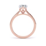 Goldsmiths 18ct Rose Gold 2.00cttw Pear Cut Lab Grown Diamond Solitaire Engagement Ring - Ring Size P.5