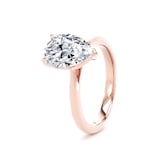Goldsmiths 18ct Rose Gold 2.00cttw Pear Cut Lab Grown Diamond Solitaire Engagement Ring - Ring Size P.5