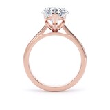 Goldsmiths 18ct Rose Gold 4.00cttw Pear Cut Lab Grown Diamond Solitaire Engagement Ring - Ring Size I