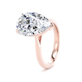Goldsmiths 18ct Rose Gold 5.00cttw Pear Cut Lab Grown Diamond Solitaire Engagement Ring - Ring Size S.5