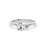 Goldsmiths 18ct White Gold East-West 1.50cttw Pear Cut Lab Grown Diamond Solitaire Engagement Ring - Ring Size H.5
