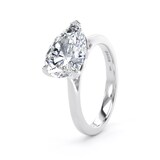 Goldsmiths 18ct White Gold East-West 3.00cttw Pear Cut Lab Grown Diamond Solitaire Engagement Ring - Ring Size O