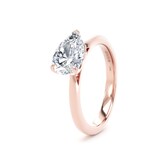 Goldsmiths 18ct Rose Gold East-West 2.00cttw Pear Cut Lab Grown Diamond Solitaire Engagement Ring - Ring Size I