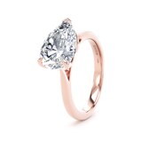 Goldsmiths 18ct Rose Gold East-West 3.00cttw Pear Cut Lab Grown Diamond Solitaire Engagement Ring - Ring Size H