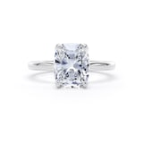 Goldsmiths Platinum 3.00cttw Elongated Cushion Cut Lab Grown Diamond Solitaire Engagement Ring