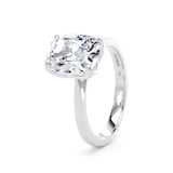 Goldsmiths Platinum 3.00cttw Elongated Cushion Cut Lab Grown Diamond Solitaire Engagement Ring