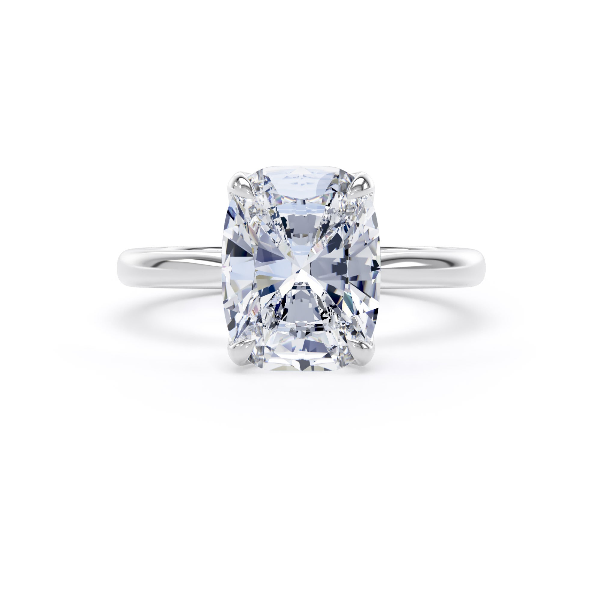 Goldsmiths Platinum 4.00cttw Elongated Cushion Cut Lab Grown Diamond Solitaire Engagement Ring - Ring Size J