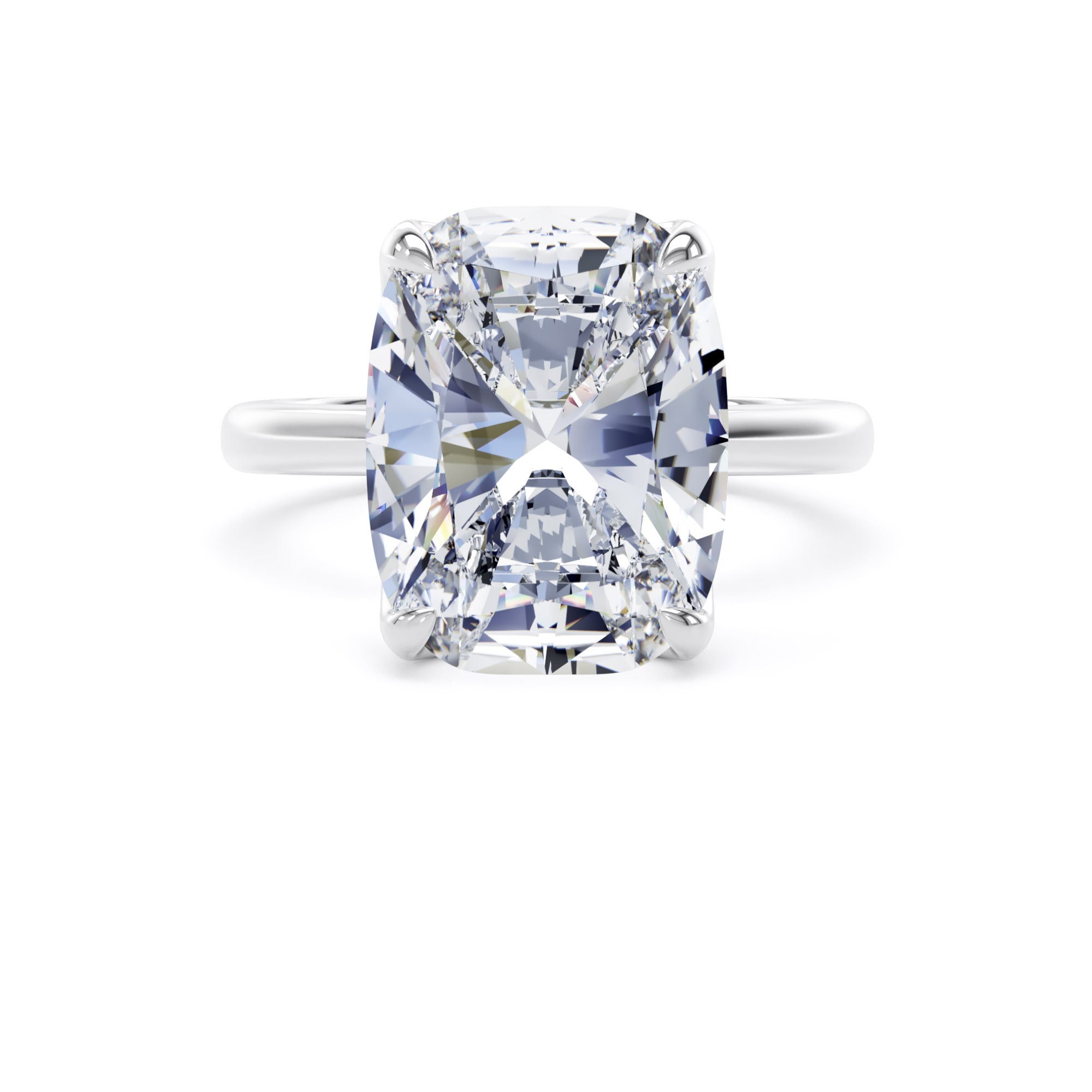 Goldsmiths Platinum 7.00cttw Elongated Cushion Cut Lab Grown Diamond Solitaire Engagement Ring - Ring Size O Goldsmiths Platinum 7.00cttw Elongated Cushion Cut Lab Grown Diamond Solitaire Engagement Ring - Ring Size O