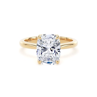 Goldsmiths 18ct Yellow Gold 3.00cttw Elongated Cushion Cut Lab Grown Diamond Solitaire Engagement Ring
