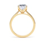 Goldsmiths 18ct Yellow Gold 3.00cttw Elongated Cushion Cut Lab Grown Diamond Solitaire Engagement Ring - Ring Size V.5