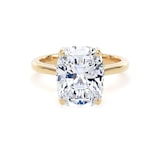 Goldsmiths 18ct Yellow Gold 5.00cttw Elongated Cushion Cut Lab Grown Diamond Solitaire Engagement Ring - Ring Size Q
