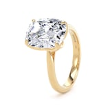 Goldsmiths 18ct Yellow Gold 5.00cttw Elongated Cushion Cut Lab Grown Diamond Solitaire Engagement Ring - Ring Size Q