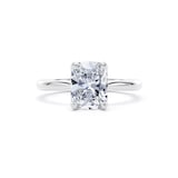 Goldsmiths 18ct White Gold 2.00cttw Elongated Cushion Cut Lab Grown Diamond Solitaire Engagement Ring - Ring Size G