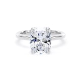 Goldsmiths 18ct Rose Gold 4.00cttw Elongated Cushion Cut Lab Grown Diamond Solitaire Engagement Ring - Ring Size J.5