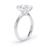 Goldsmiths 18ct Rose Gold 4.00cttw Elongated Cushion Cut Lab Grown Diamond Solitaire Engagement Ring - Ring Size J.5