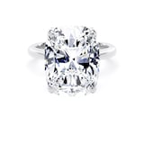 Goldsmiths 18ct White Gold 10.00cttw Elongated Cushion Cut Lab Grown Diamond Solitaire Engagement Ring - Ring Size I