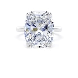 Goldsmiths 18ct White Gold 10.00cttw Elongated Cushion Cut Lab Grown Diamond Solitaire Engagement Ring - Ring Size I