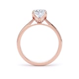 Goldsmiths 18ct Rose Gold 2.00cttw Elongated Cushion Cut Lab Grown Diamond Solitaire Engagement Ring - Ring Size Q.5